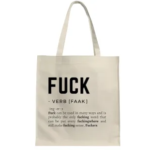 Funny Gift Ideas for Word and Verb Lovers White Multicolor Canvas Tote Bag