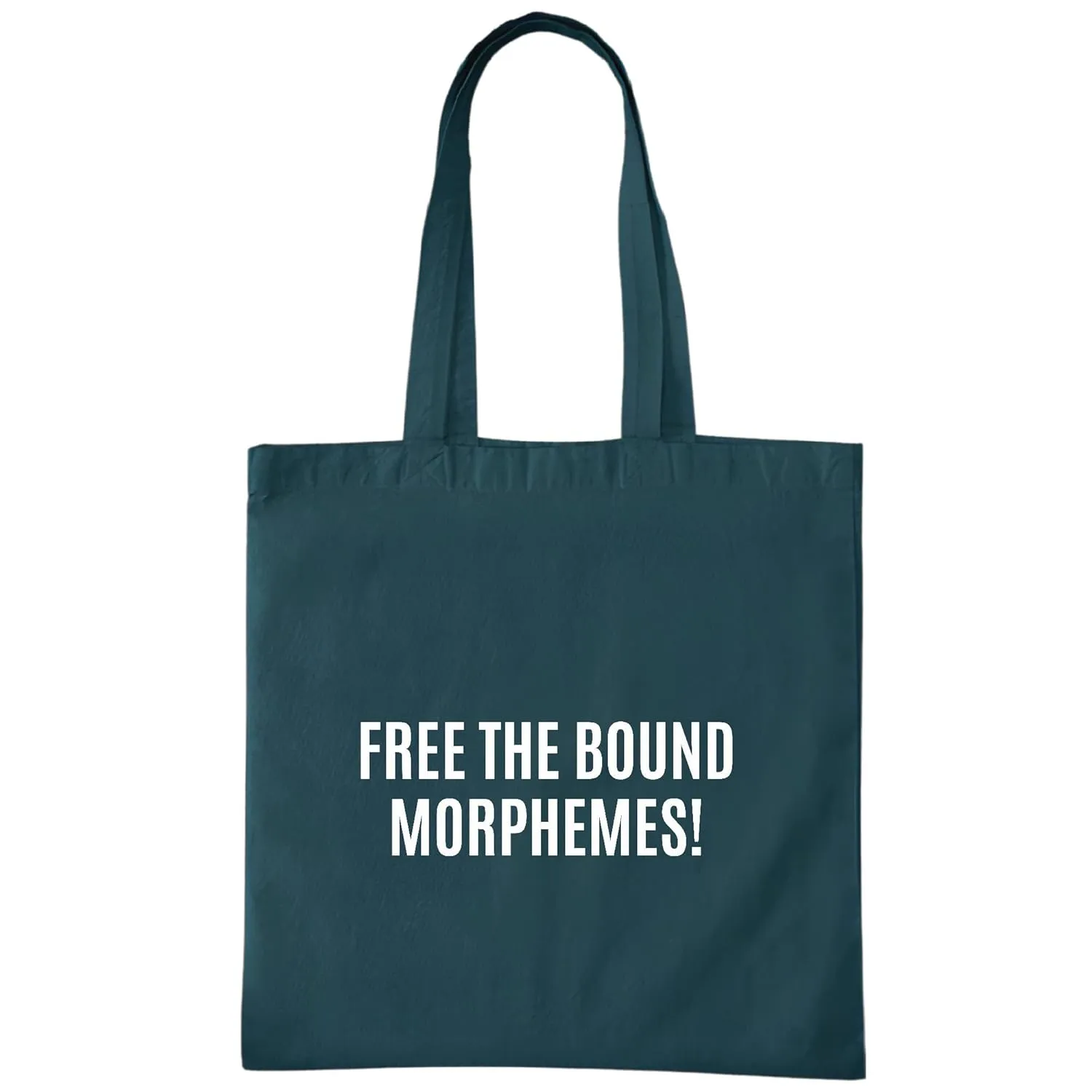 Funny Linguist Gift For Linguistics Teacher Students Free The Bound Morphemes Navy Black Multicolor Canvas Tote Bag
