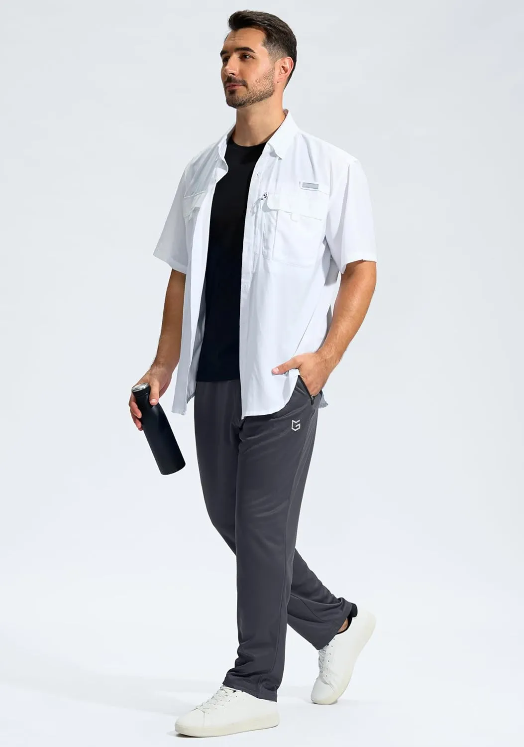 G Gradual Men's Sweatpants Mesh Lightweight with Zip Pockets Breathable Quick Dry Athletic Pants for Workout Running