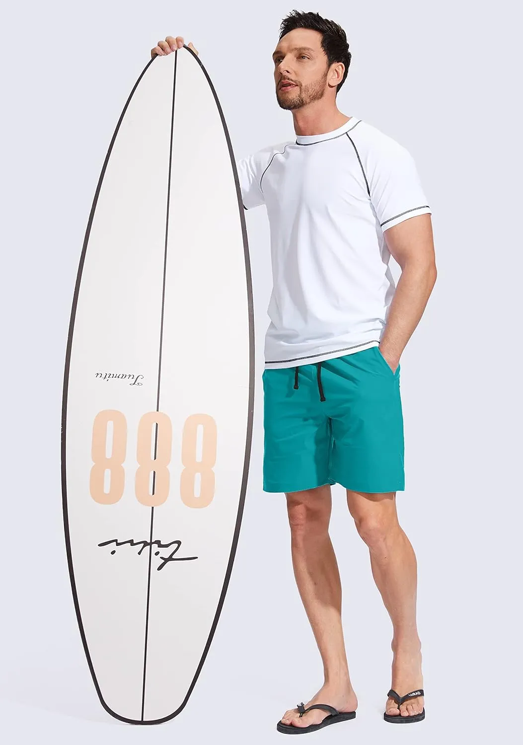 G Gradual Men's Swim Trunks Quick Dry Bathing Suit Beach Board Shorts for Men with Zipper Pockets and Mesh Lining