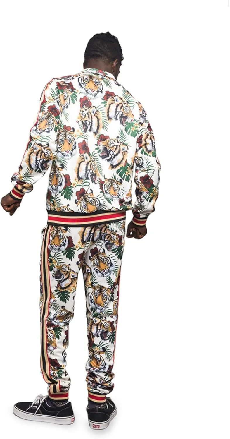 G-Style USA Men's Tiger Pattern Tracksuit Sets