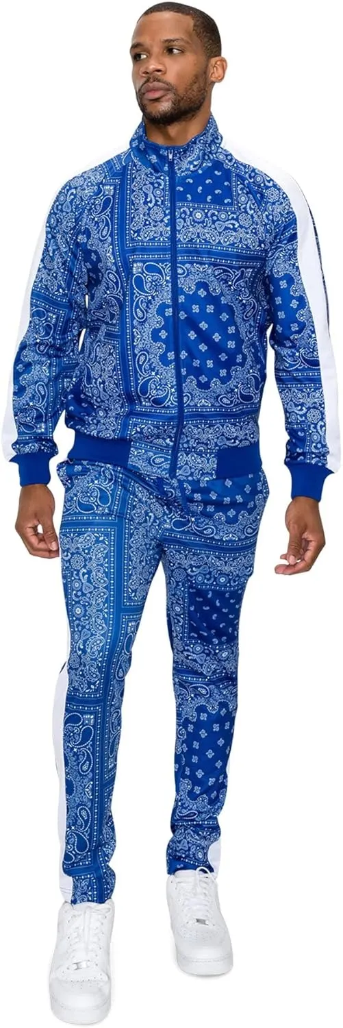 G-Style USA Men's Tiger Pattern Tracksuit Sets
