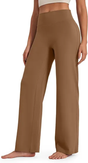 G4Free Barefeel Wide Leg Pants for Women High Waisted Loose Casual Dress Work Yoga Pants 29"/31"/33"