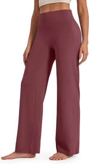 G4Free Barefeel Wide Leg Pants for Women High Waisted Loose Casual Dress Work Yoga Pants 29"/31"/33"
