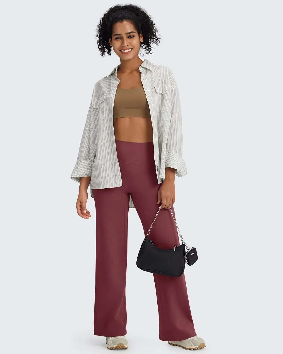 G4Free Barefeel Wide Leg Pants for Women High Waisted Loose Casual Dress Work Yoga Pants 29"/31"/33"