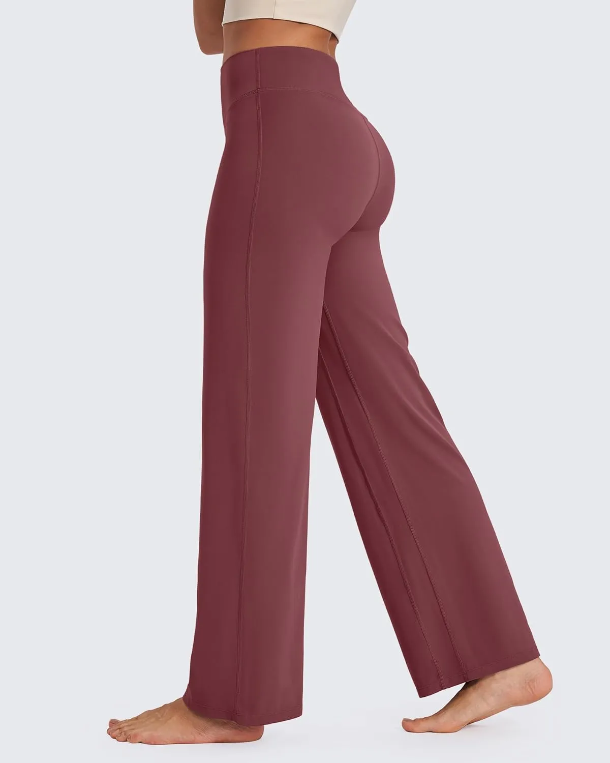 G4Free Barefeel Wide Leg Pants for Women High Waisted Loose Casual Dress Work Yoga Pants 29"/31"/33"