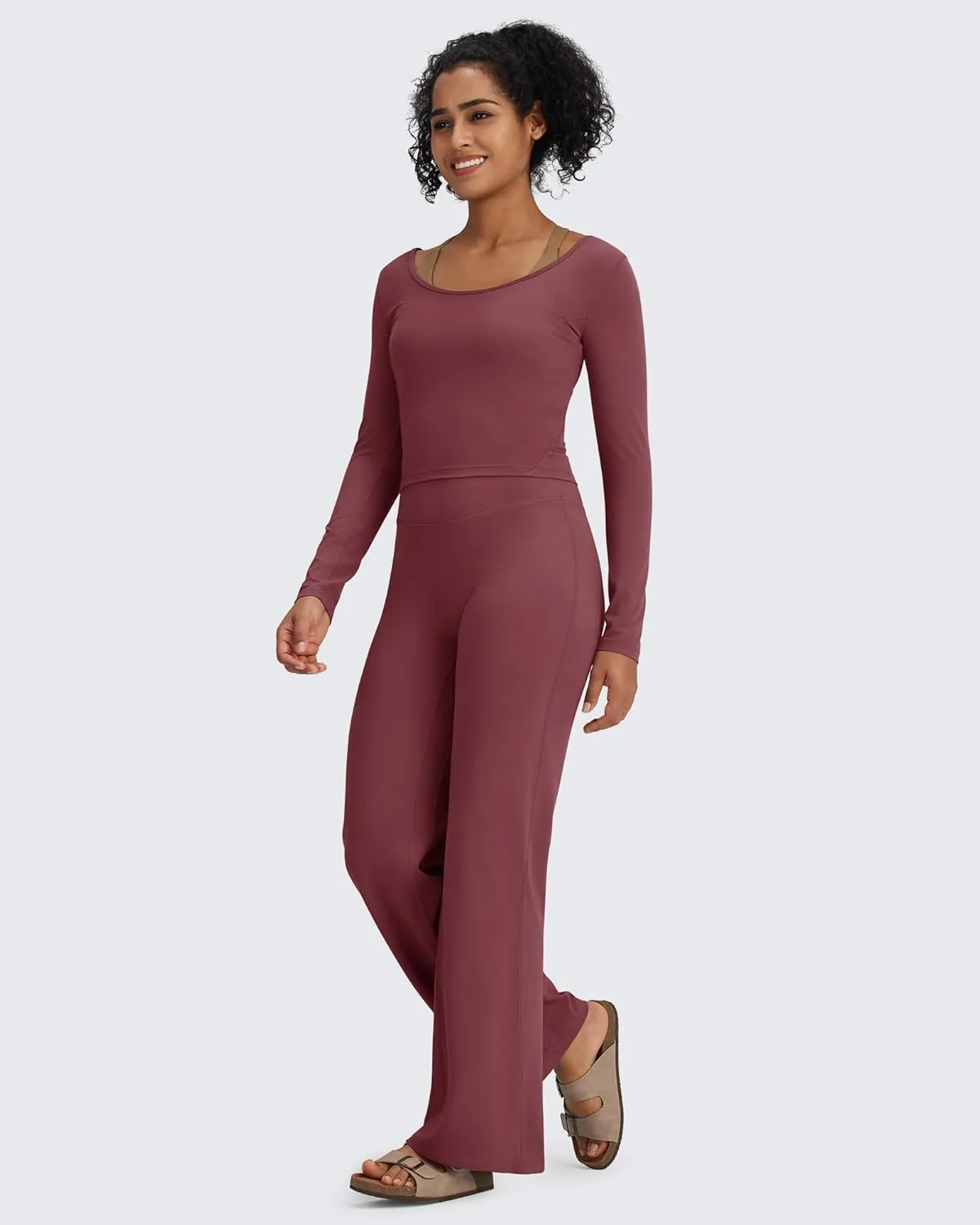 G4Free Barefeel Wide Leg Pants for Women High Waisted Loose Casual Dress Work Yoga Pants 29"/31"/33"