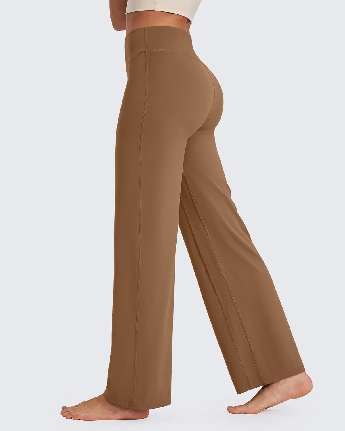 G4Free Barefeel Wide Leg Pants for Women High Waisted Loose Casual Dress Work Yoga Pants 29"/31"/33"