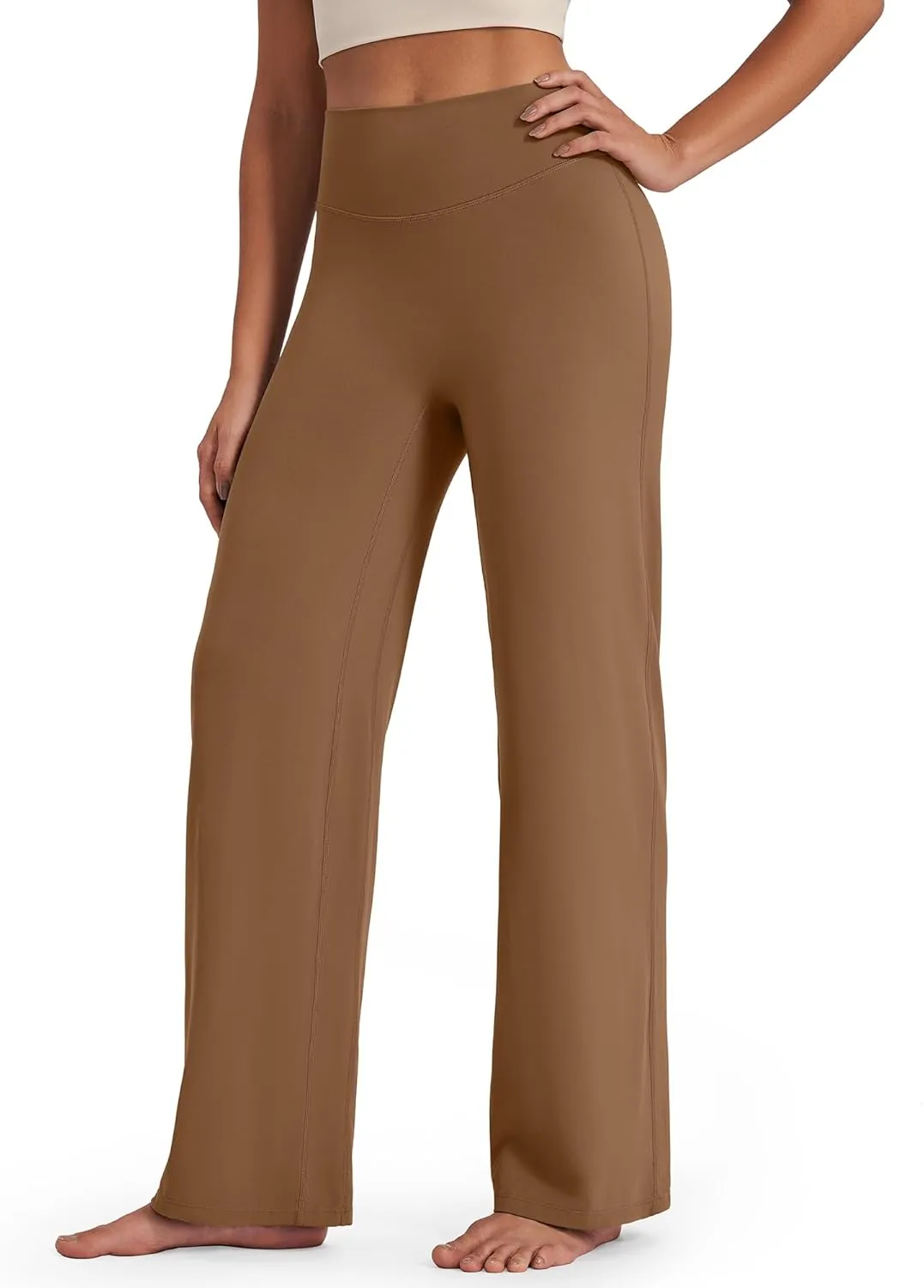 G4Free Barefeel Wide Leg Pants for Women High Waisted Loose Casual Dress Work Yoga Pants 29"/31"/33"