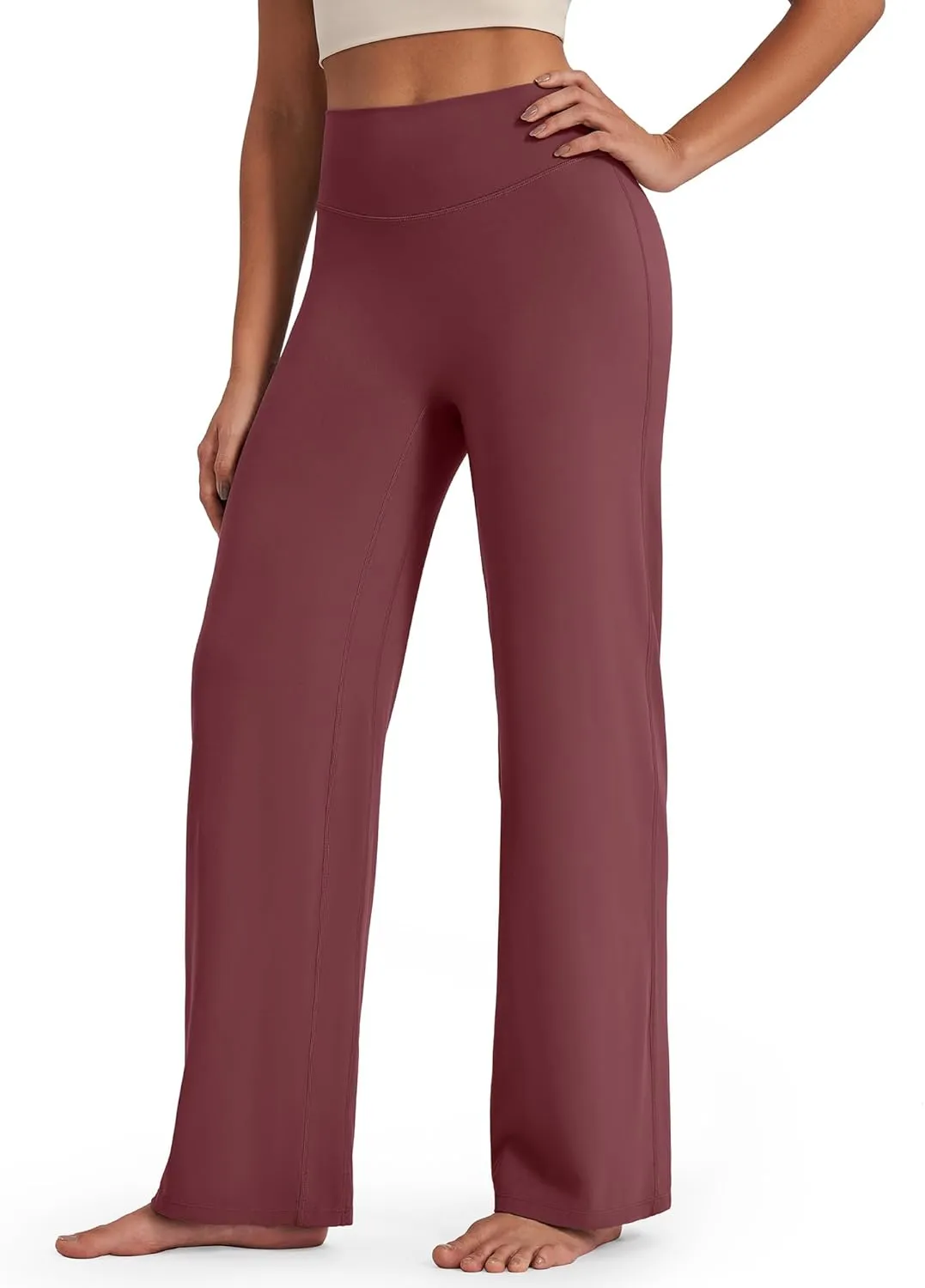 G4Free Barefeel Wide Leg Pants for Women High Waisted Loose Casual Dress Work Yoga Pants 29"/31"/33"