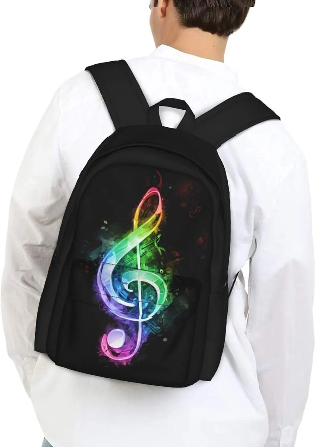 Galaxy Music Note Backpacks Bookbag Shoulder Casual Daypack for 1-5th Grade Teens Girls