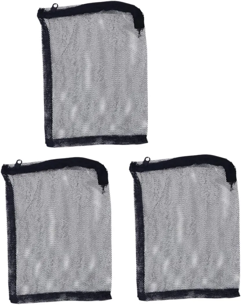 GALPADA 12pcs Nylon Bag Filtration Aquarium Media Bag Pond Bag Fish Tank Media Bag Small Mesh Bag Bag Aquariums Aquarium Canister Aquatic Bag Black