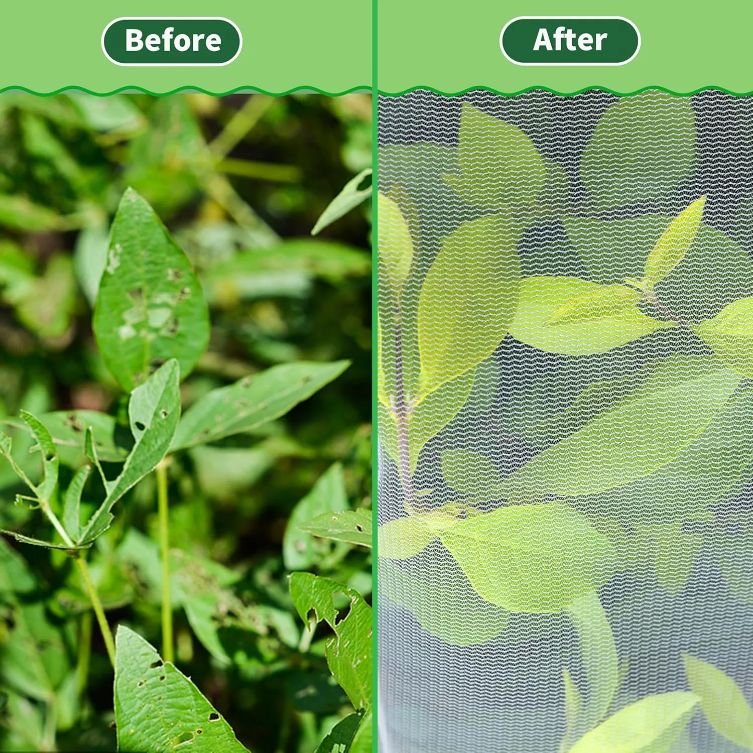 Garden Mesh Netting with Drawstring,Plants Cover Protection from Anti Birds,Bugs,Cicadas,and Insects-Pest Barrier Bag for Blueberry Bushes,Citrus,Tomatoes,Vegetables,Fruit Tree and Orange
