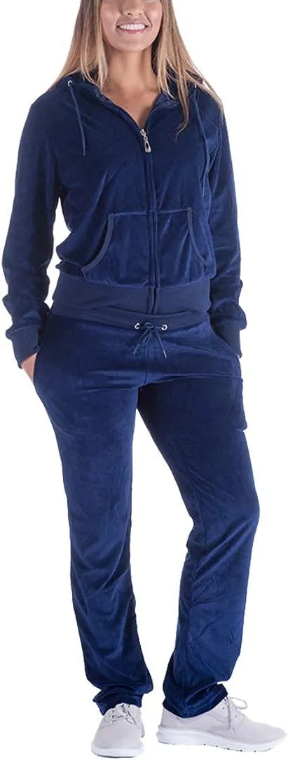 Gary Com 2 PCS Outfits Women's Fleece Sherpa Lined Sweatsuits Long Sleeve Hoodie and Sweat Pants Winter Warm Tracksuit Set