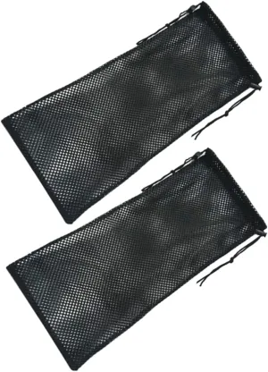 Gatuida Heavy-duty Snorkeling Storage Bag Large Black Drawstring Mesh Bag for Diving Multipurpose