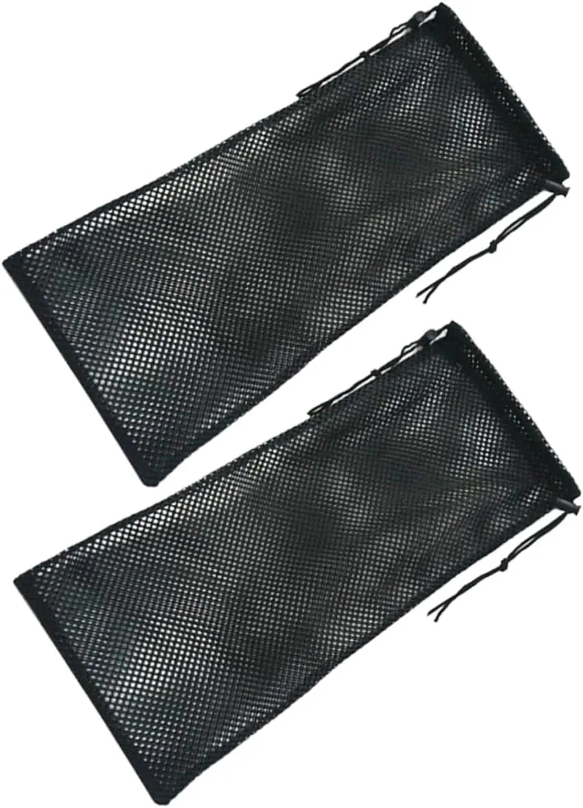Gatuida Heavy-duty Snorkeling Storage Bag Large Black Drawstring Mesh Bag for Diving Multipurpose
