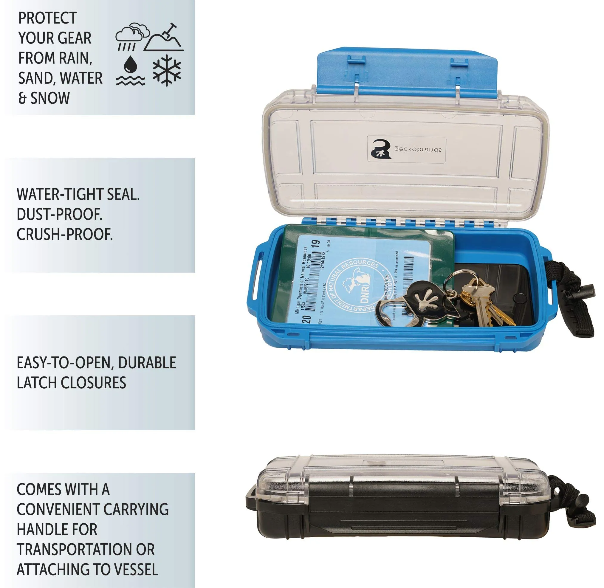 Geckobrands Waterproof Dry Box, Single Latch