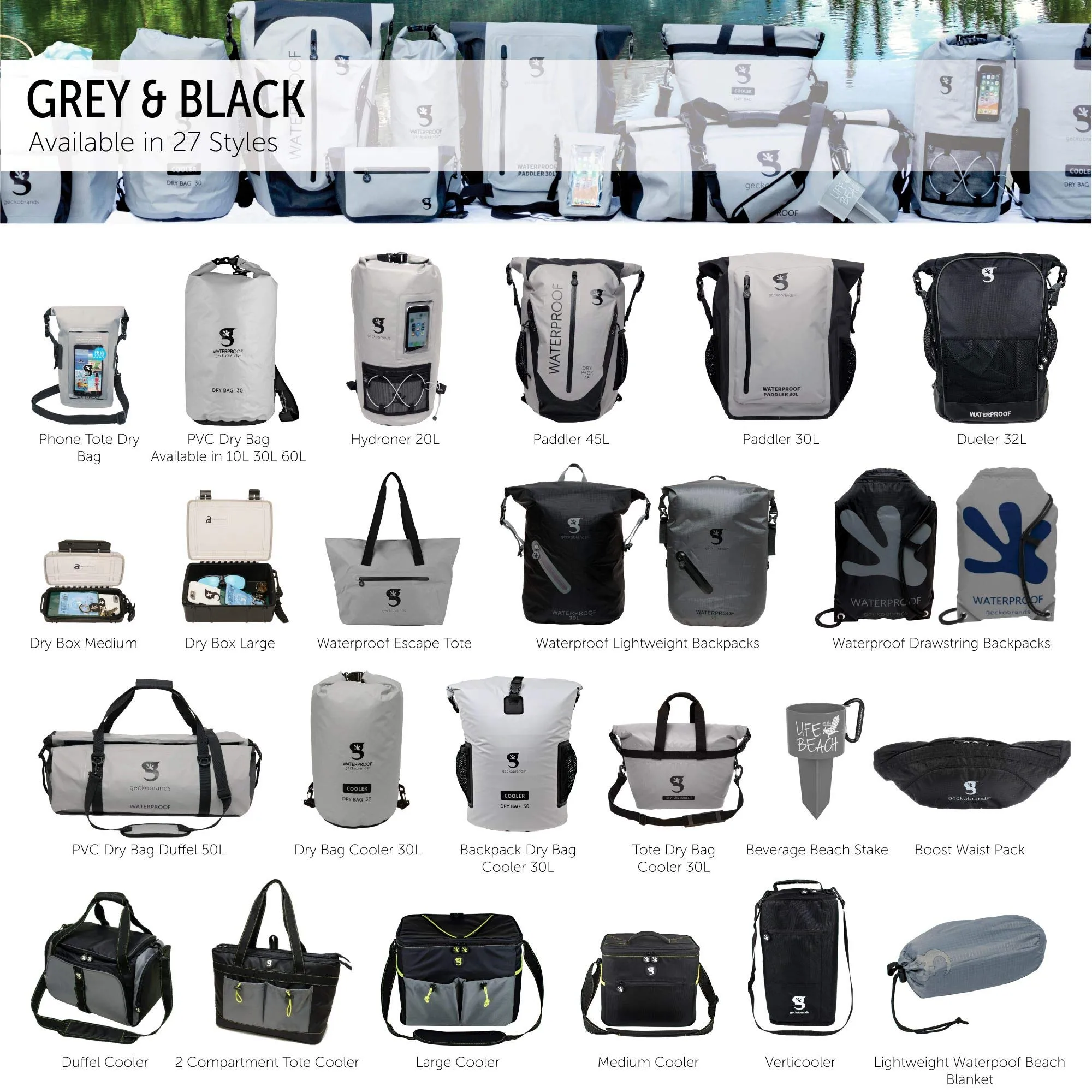 Geckobrands Waterproof Dry Box, Single Latch