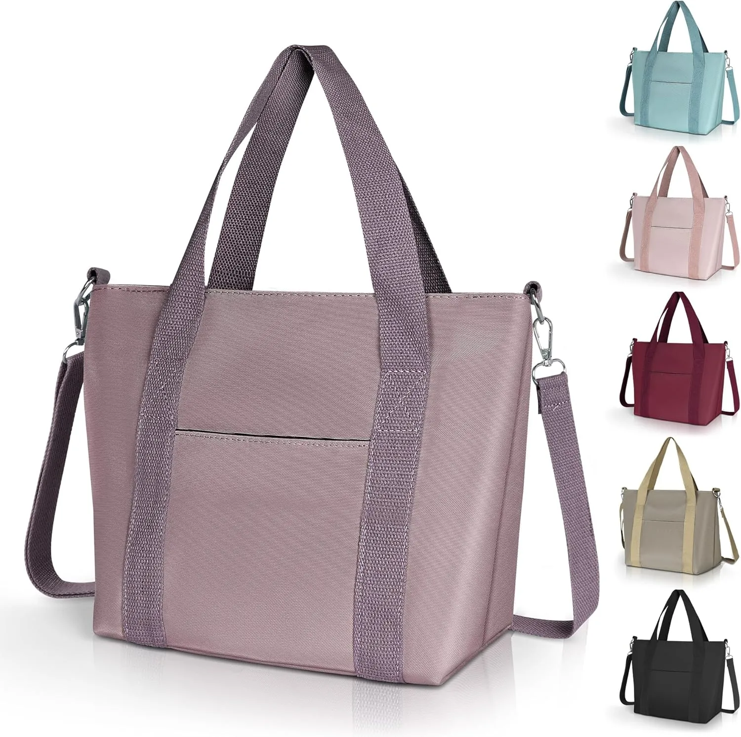 Geestock Small Tote Bag for Women with Zipper, Cute Casual Tote Purse Bag, Waterproof Top Handle Shoulder Crossbody Handbag