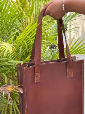 Genuine Goat Leather Tote Bag for Women