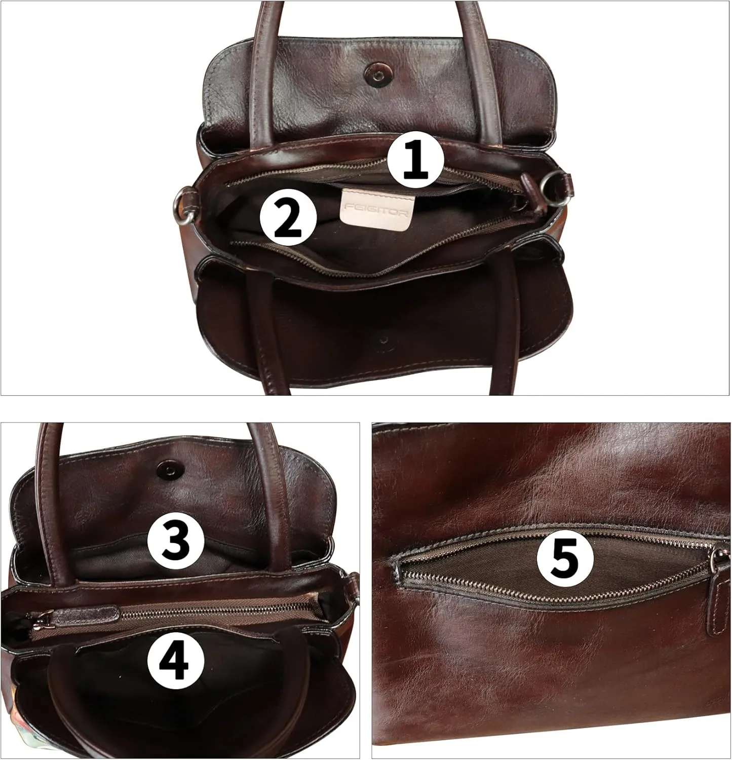 Genuine Leather Handbag for Women Hand Painted Leather Top Handle Satchel Handmade Crossbody Purse