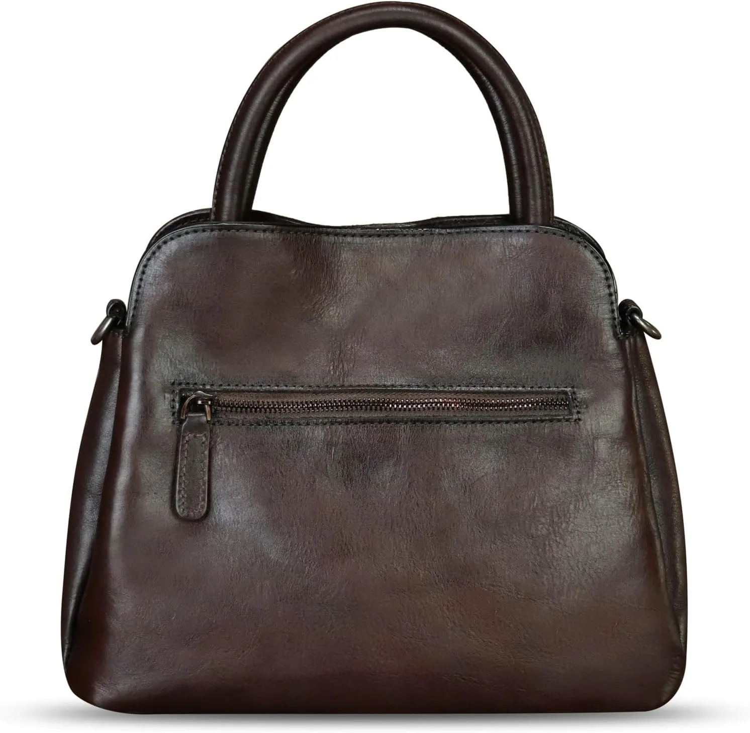 Genuine Leather Handbag for Women Hand Painted Leather Top Handle Satchel Handmade Crossbody Purse