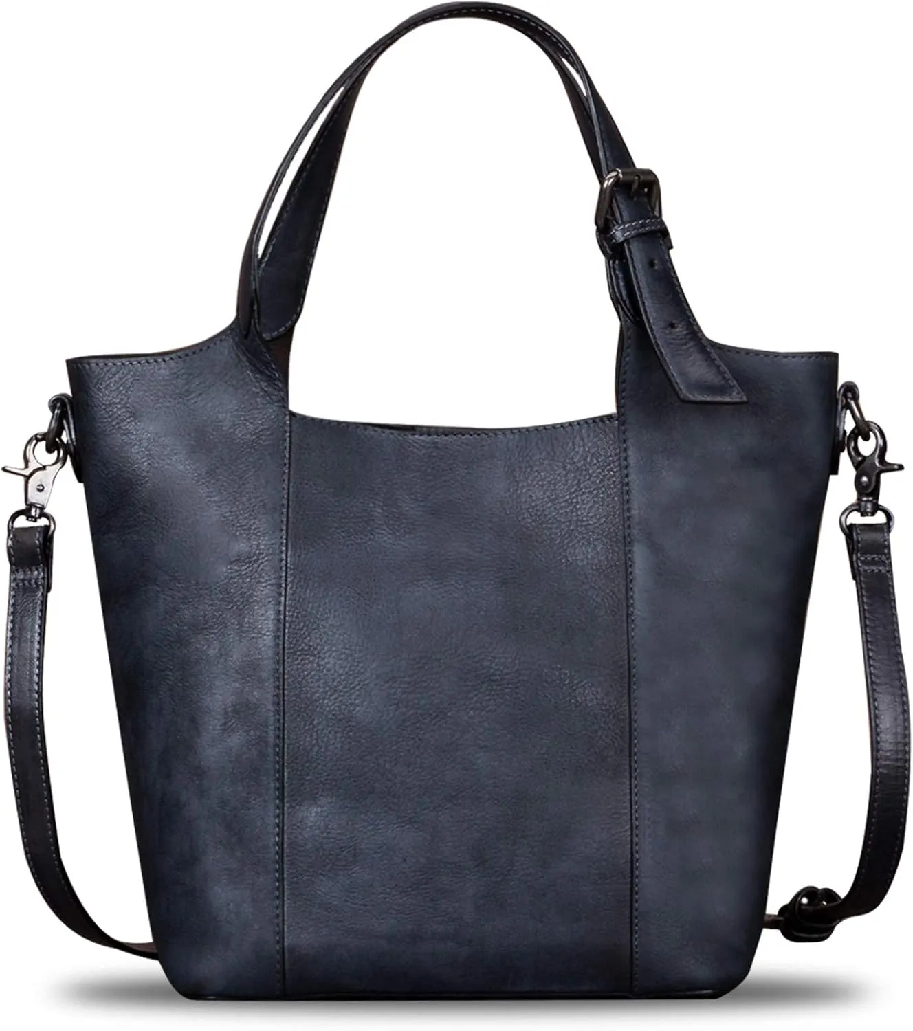 Genuine Leather Handbag for Women Vintage Handmade Shoulder Bag Purse Tote Cowhide Satchel Crossbody Top-Handle Bag