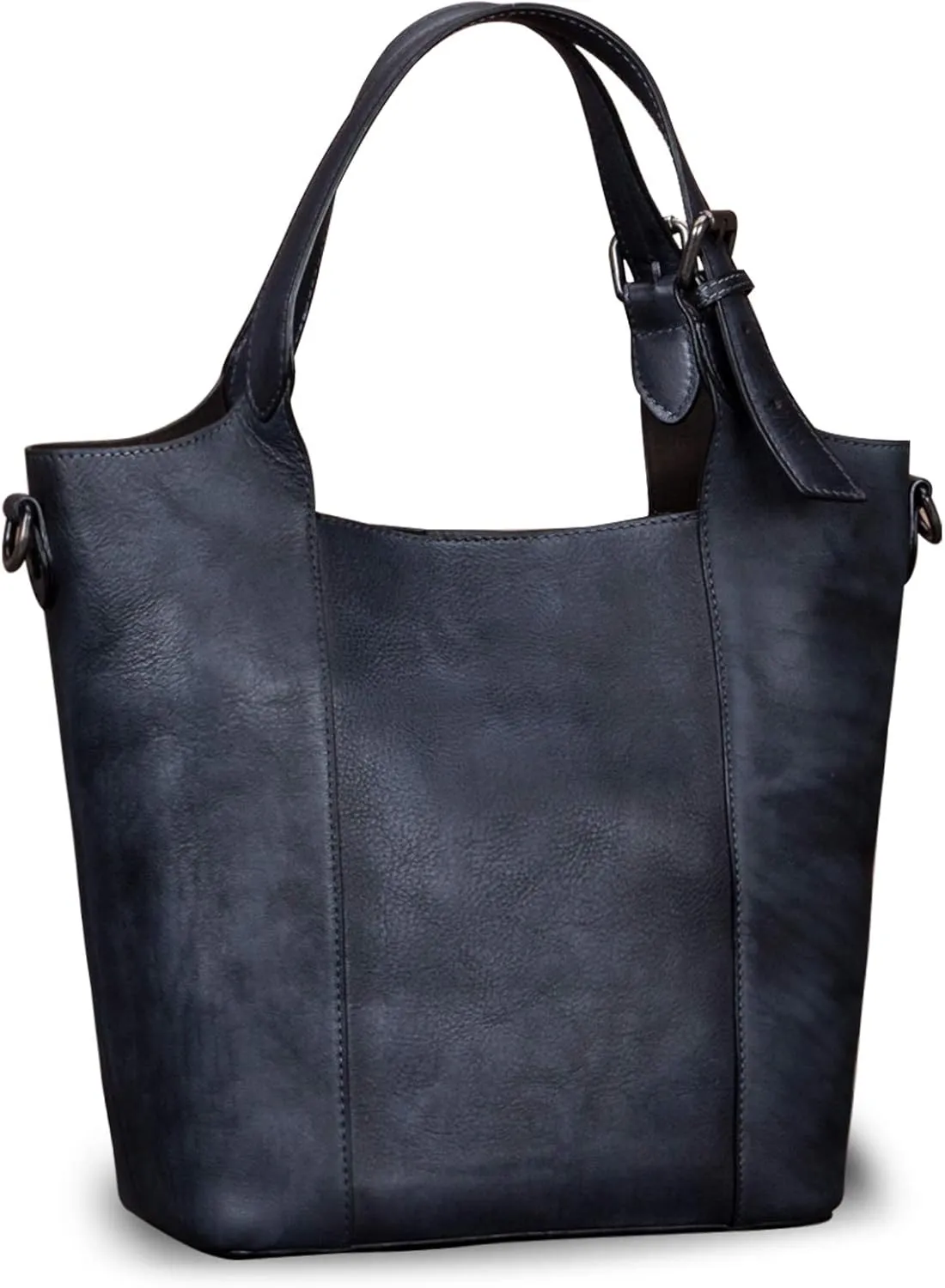 Genuine Leather Handbag for Women Vintage Handmade Shoulder Bag Purse Tote Cowhide Satchel Crossbody Top-Handle Bag