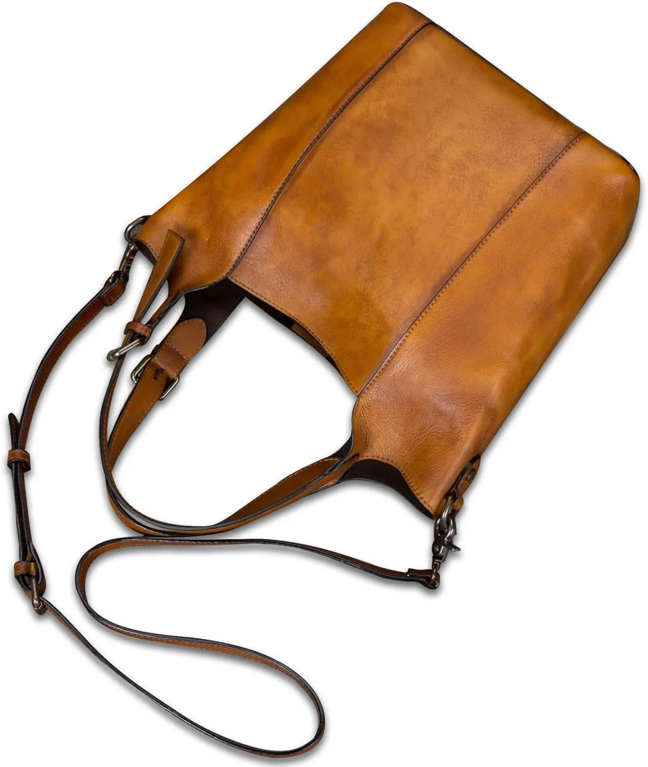 Genuine Leather Handbag for Women Vintage Handmade Shoulder Bag Purse Tote Cowhide Satchel Crossbody Top-Handle Bag