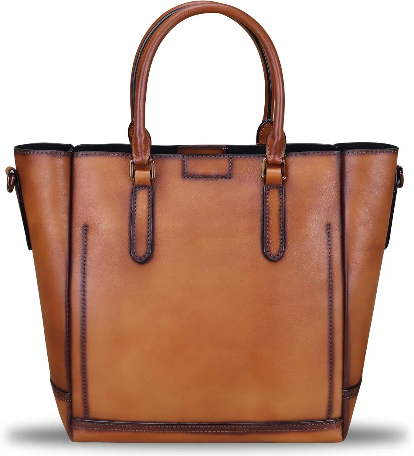 Genuine Leather Handbags for Women Vintage Handmade Tote Purse Cowhide Shoulder Bag Satchel Top-Handle Bags for Ladies