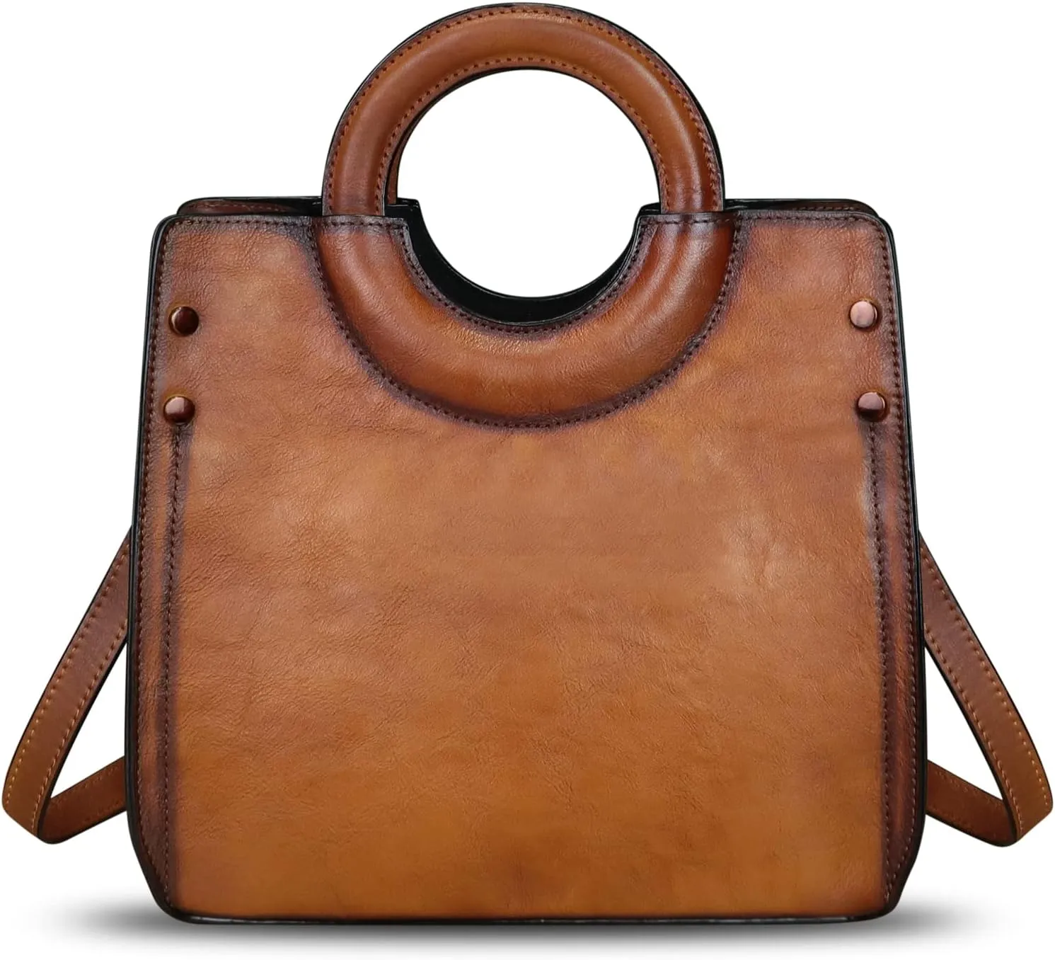 Genuine Leather Handbags for Women Vintage Real Leather Fashion Messenger Bag Shoulder Bag Crossbody Bag Satchel Purse