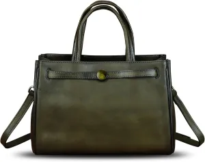 Genuine Leather Handbags for Women Vintage Real Leather Messenger Bag Shoulder Bag Crossbody Bag Satchel Purse