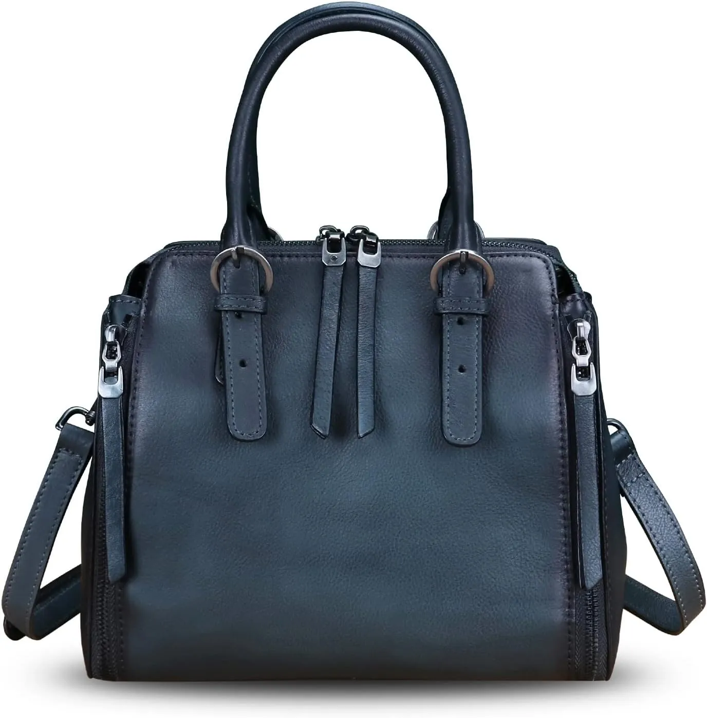 Genuine Leather Handbags Satchel for Women Purse Vintage Handmade Top-Handle Handbag Crossbody Shoulder Bag
