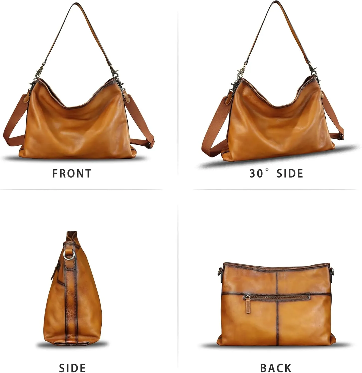 Genuine Leather Hobo Bag for Women Tote Bag Vintage Handmade Shoulder Bag Crossbody Bag Satchel Purses