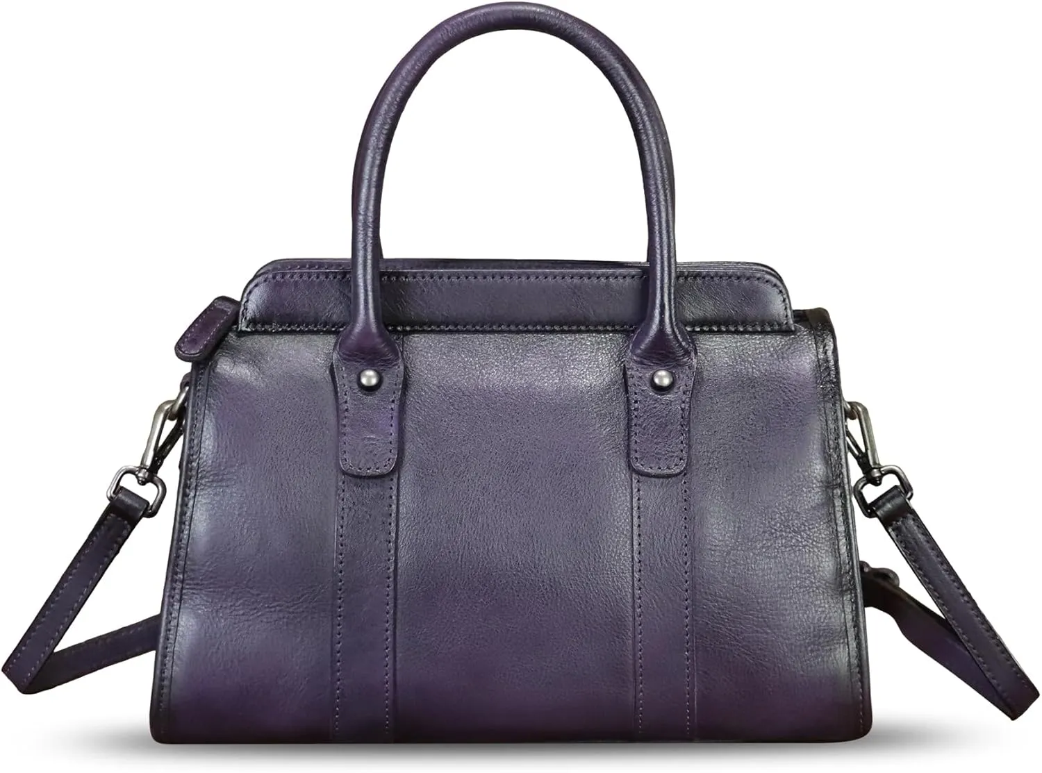Genuine Leather Purses and Handbags for Women Vintage Handmade Leather Top Handle Purses Satchel Shoulder Bag with Strap