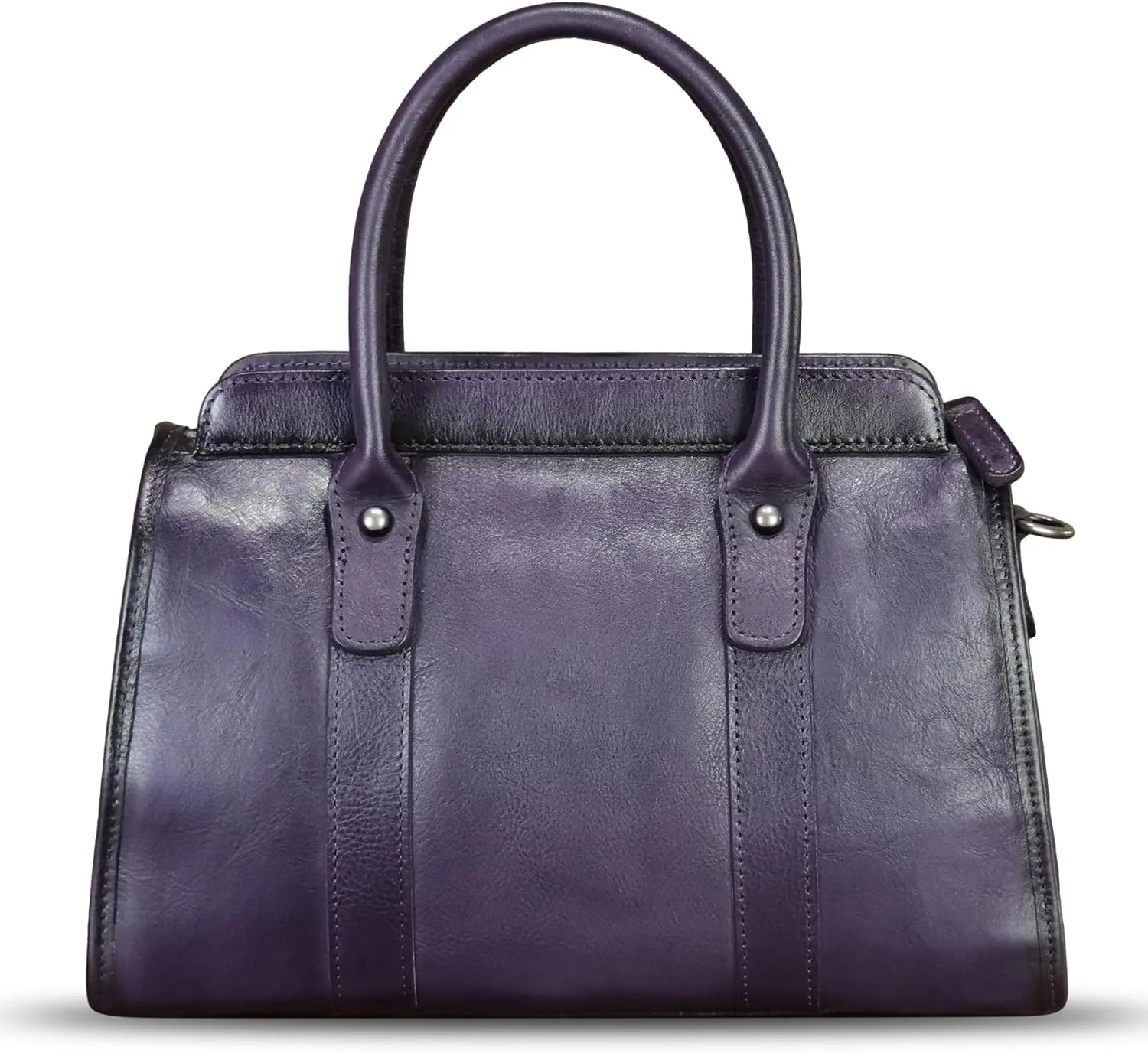 Genuine Leather Purses and Handbags for Women Vintage Handmade Leather Top Handle Purses Satchel Shoulder Bag with Strap
