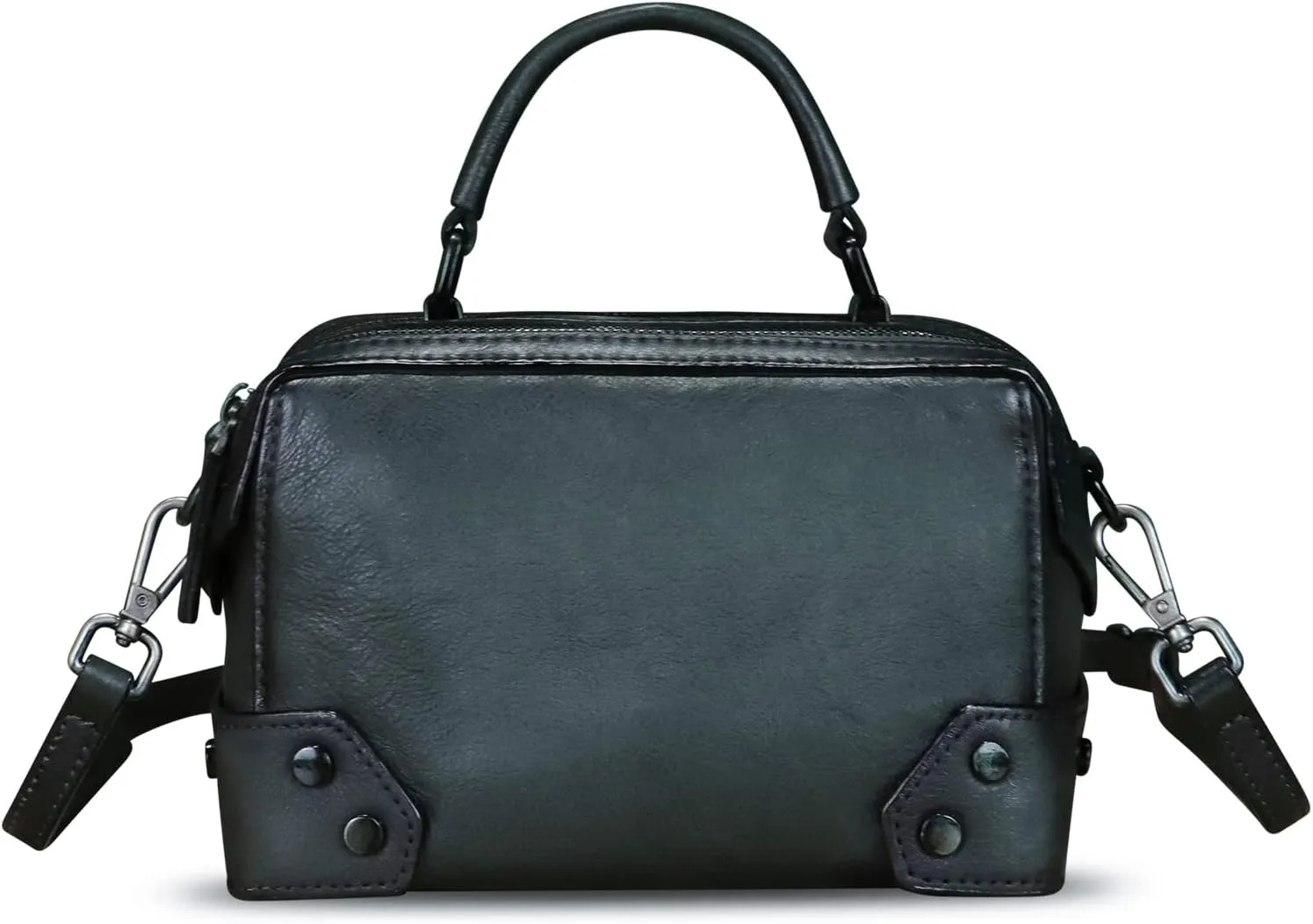 Genuine Leather Satchel for Women Purse Vintage Handmade Top Handle Handbag Retro Designer Crossbody Bag Purse