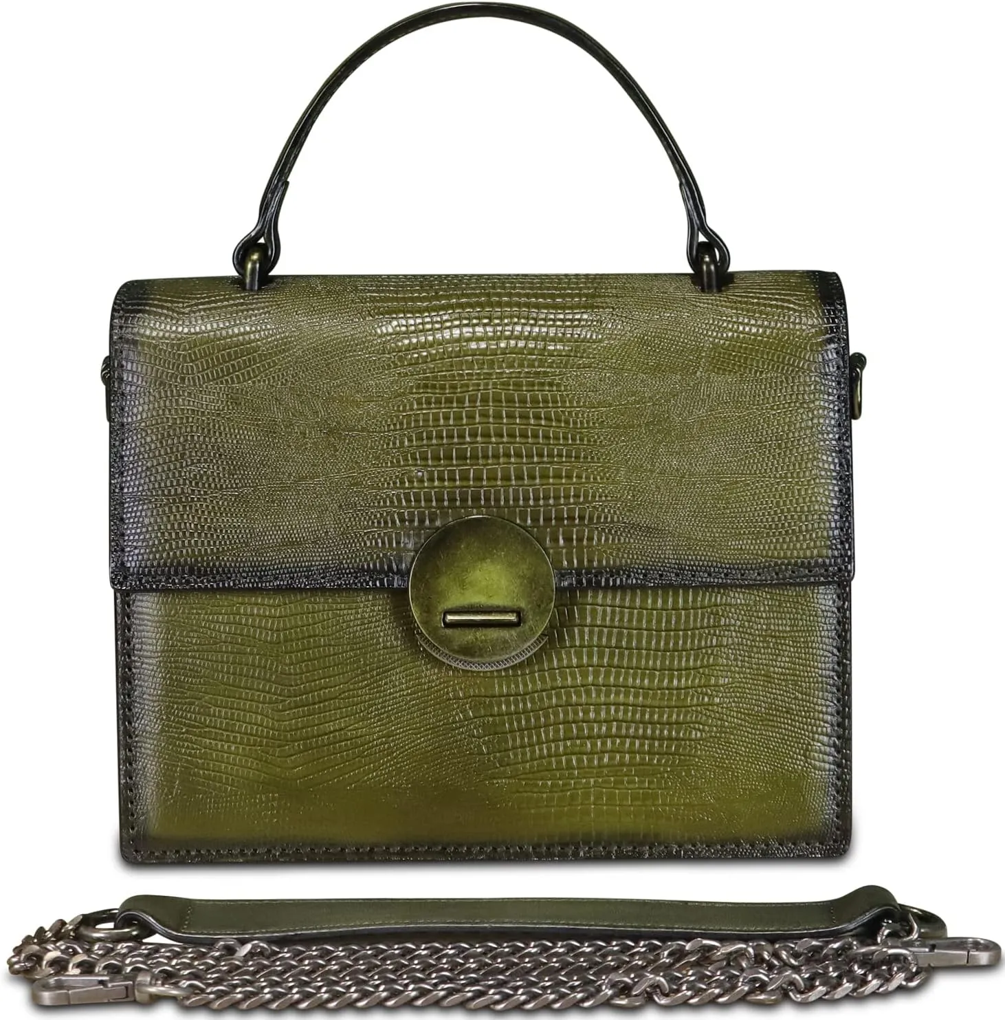 Genuine Leather Satchel for Women Small Purse Vintage Handmade Top Handle Handbag Retro Designer Crossbody Phone Bag