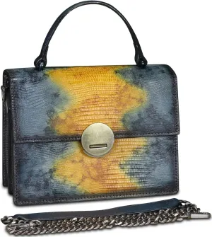 Genuine Leather Satchel for Women Small Purse Vintage Handmade Top Handle Handbag Retro Designer Crossbody Phone Bag