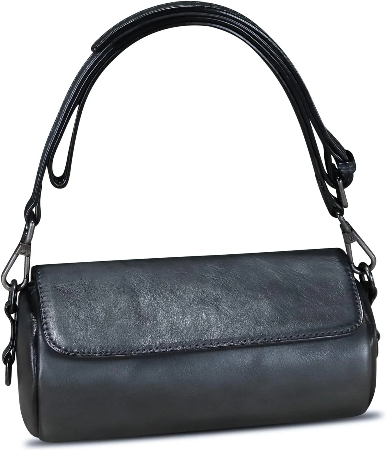 Genuine Leather Satchel for Women Vintage Shoulder Purse Handmade Handbag Retro Small Crossbody Bag