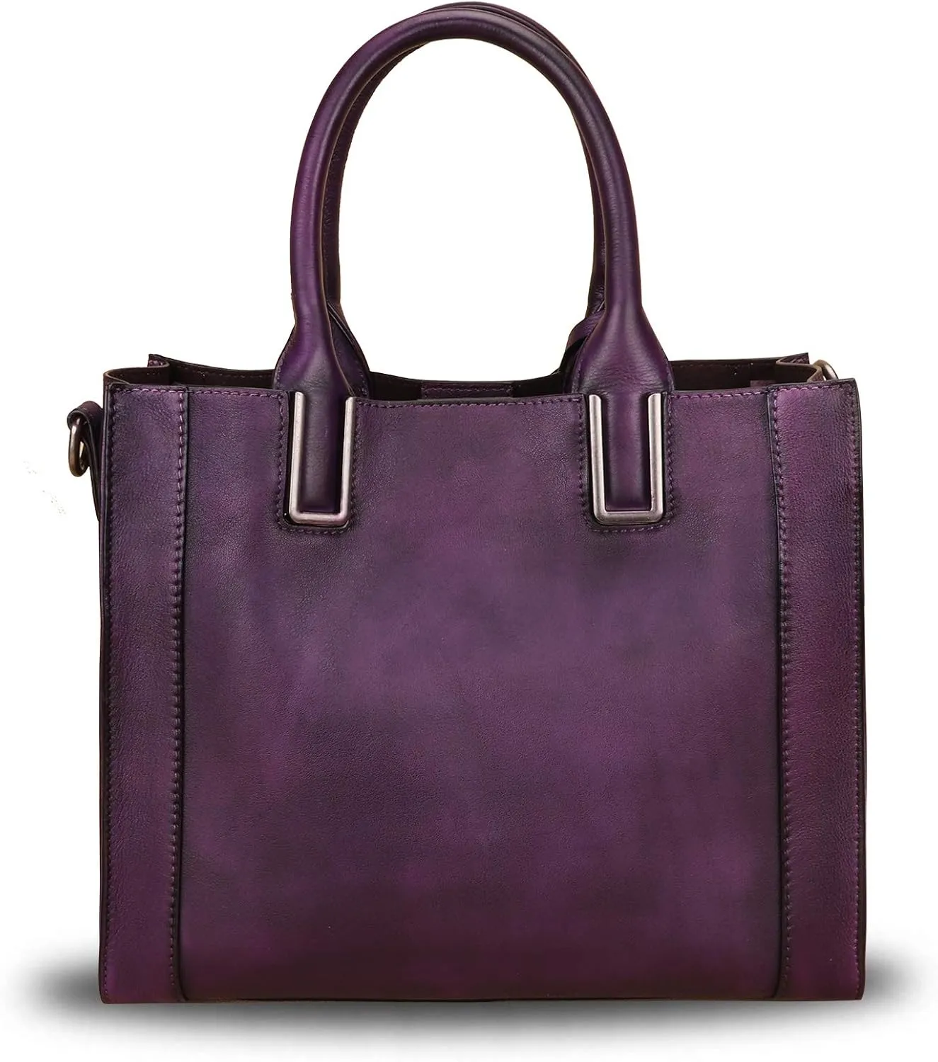 Genuine Leather Satchel Handbag for Women Vintage Handmade Shoulder Bag Cowhide Tote Purse