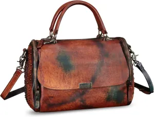 Genuine Leather Satchel Purses for Women Vintage Handmade Handbag Crossbody Shoulder Bag