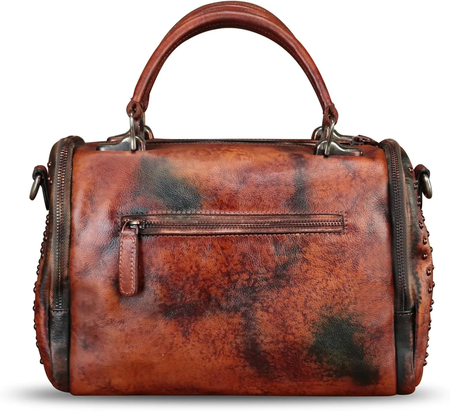 Genuine Leather Satchel Purses for Women Vintage Handmade Handbag Crossbody Shoulder Bag