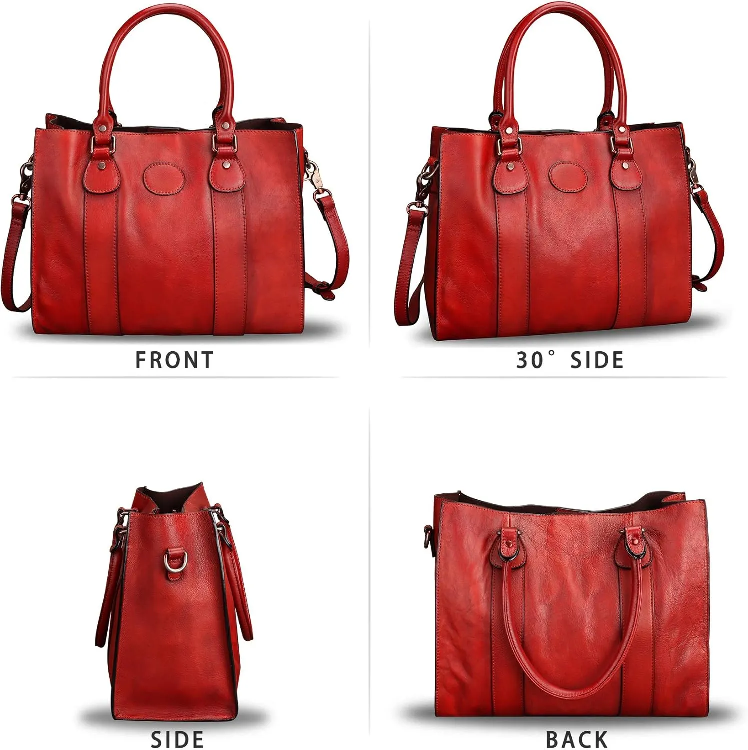 Genuine Leather Satchel Purses Handbags for Women Top Handle Shoulder Bags Lady Crossbody Tote Bag