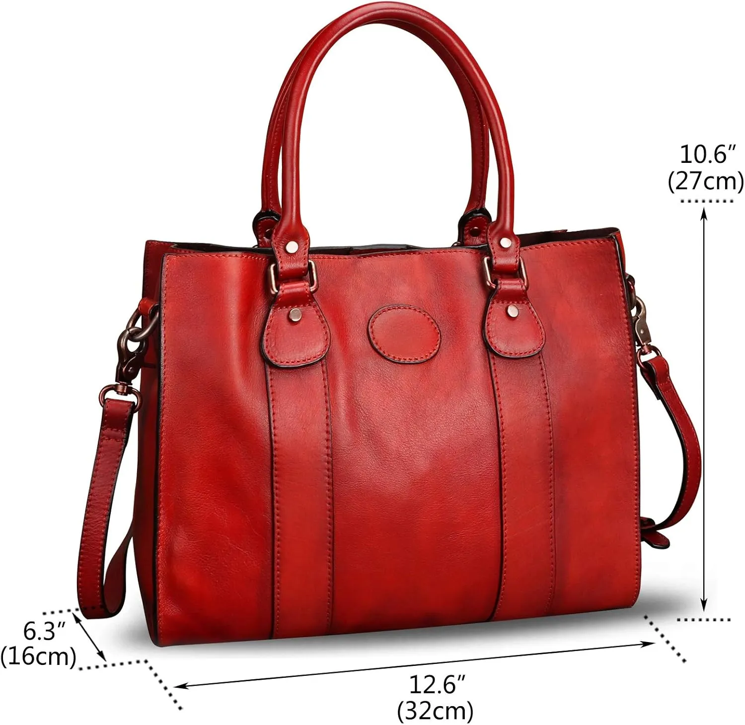 Genuine Leather Satchel Purses Handbags for Women Top Handle Shoulder Bags Lady Crossbody Tote Bag