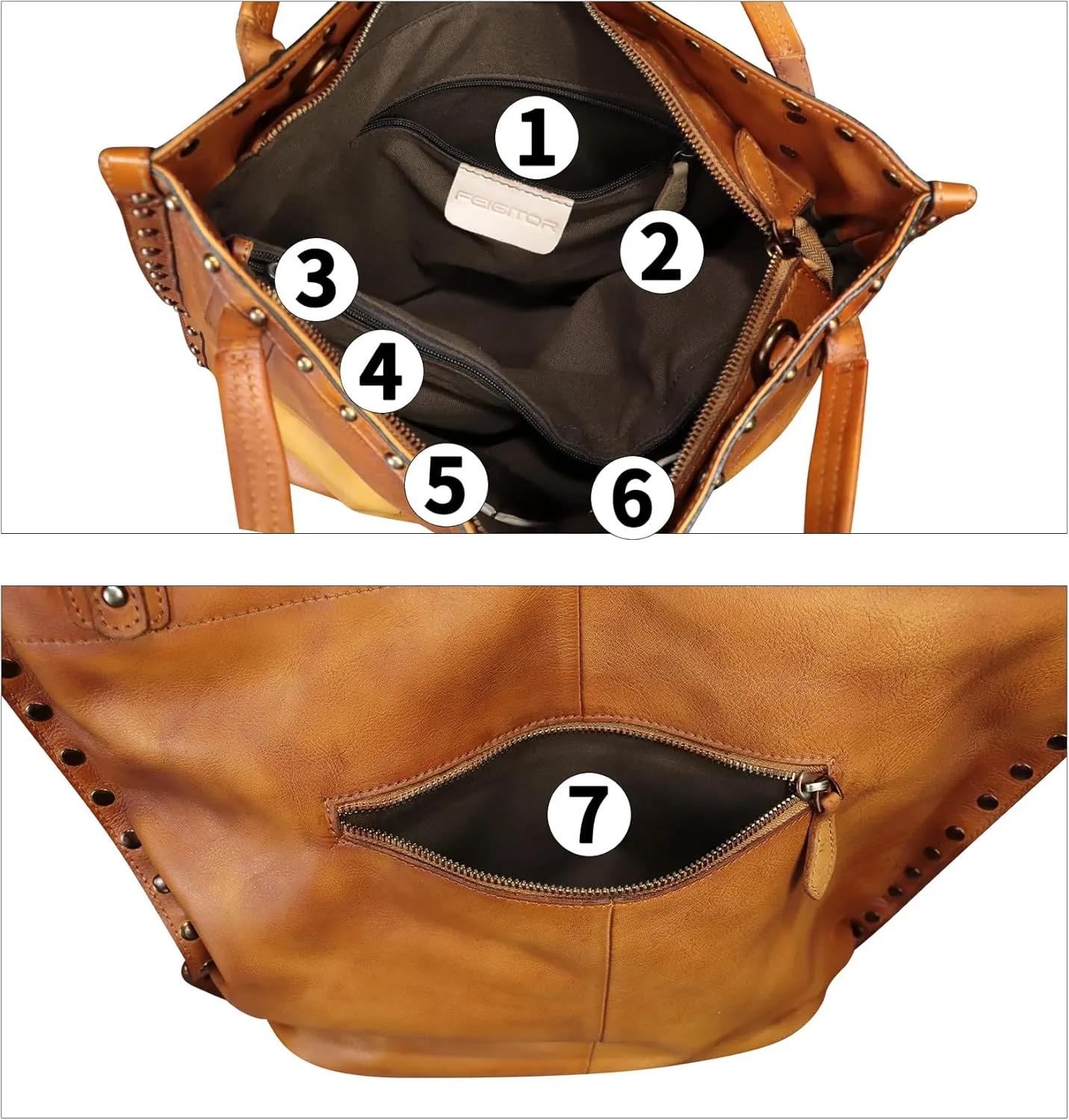 Genuine Leather Shoulder Bag for Women Hand Painted Leather Handbag Handmade Purse Crossbody Work Tote Bag Casual Purse