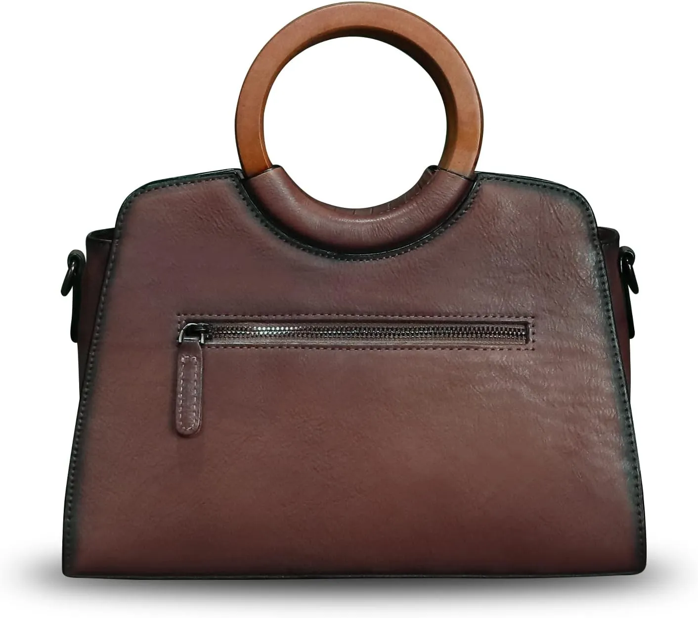 Genuine Leather Top Handle Handbag Purse for Women Satchel Retro Cowhide Handmade Crossbody Shoulder Bags