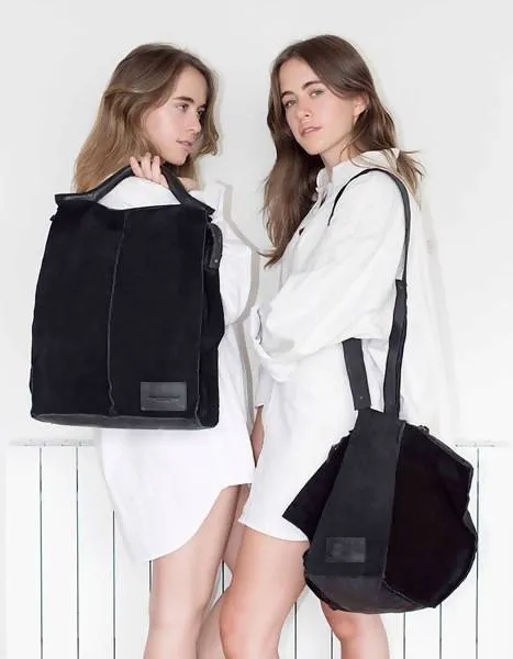 Geometric Backpack Tote Suede -MADE TO ORDER-