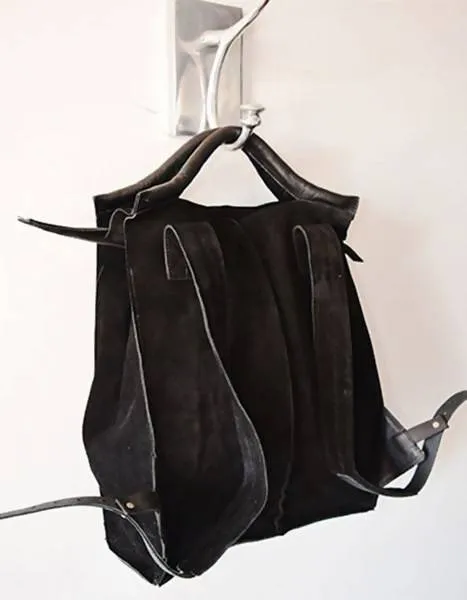 Geometric Backpack Tote Suede -MADE TO ORDER-