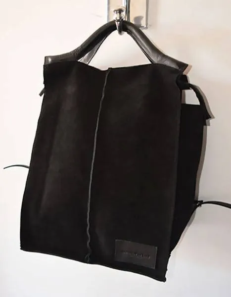 Geometric Backpack Tote Suede -MADE TO ORDER-
